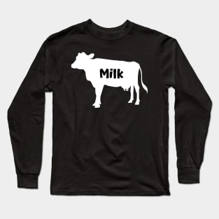 Funny Milk Dairy Cow Graphic T-Shirt Long Sleeve T-Shirt